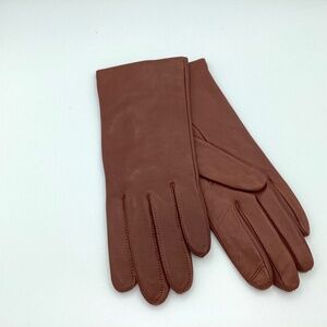 Lands End EZ Touch Screen Cashmere Lined Leather Gloves Sz: XL in Cognac - NWT